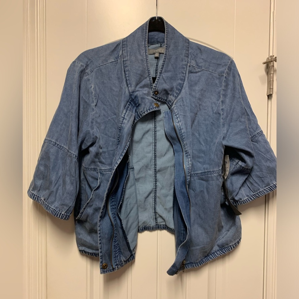Short sleeve jean jacket. Never worn